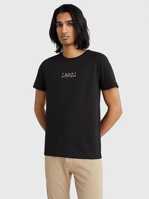 T-shirt Uomo a girocollo in cotone Nero TOMMY HILFIGER- Francavilla Moda